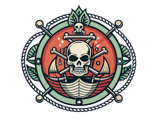 Naklejka premium piraates ship