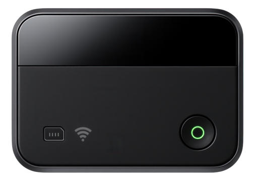 Compact travel router with built-in SIM card slot and dual-band Wi-Fi support