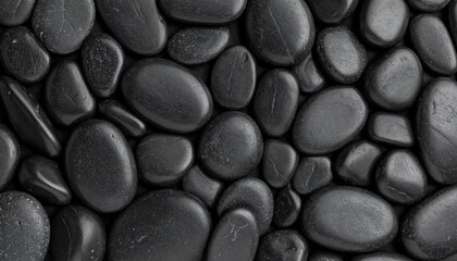 Dark stones close up