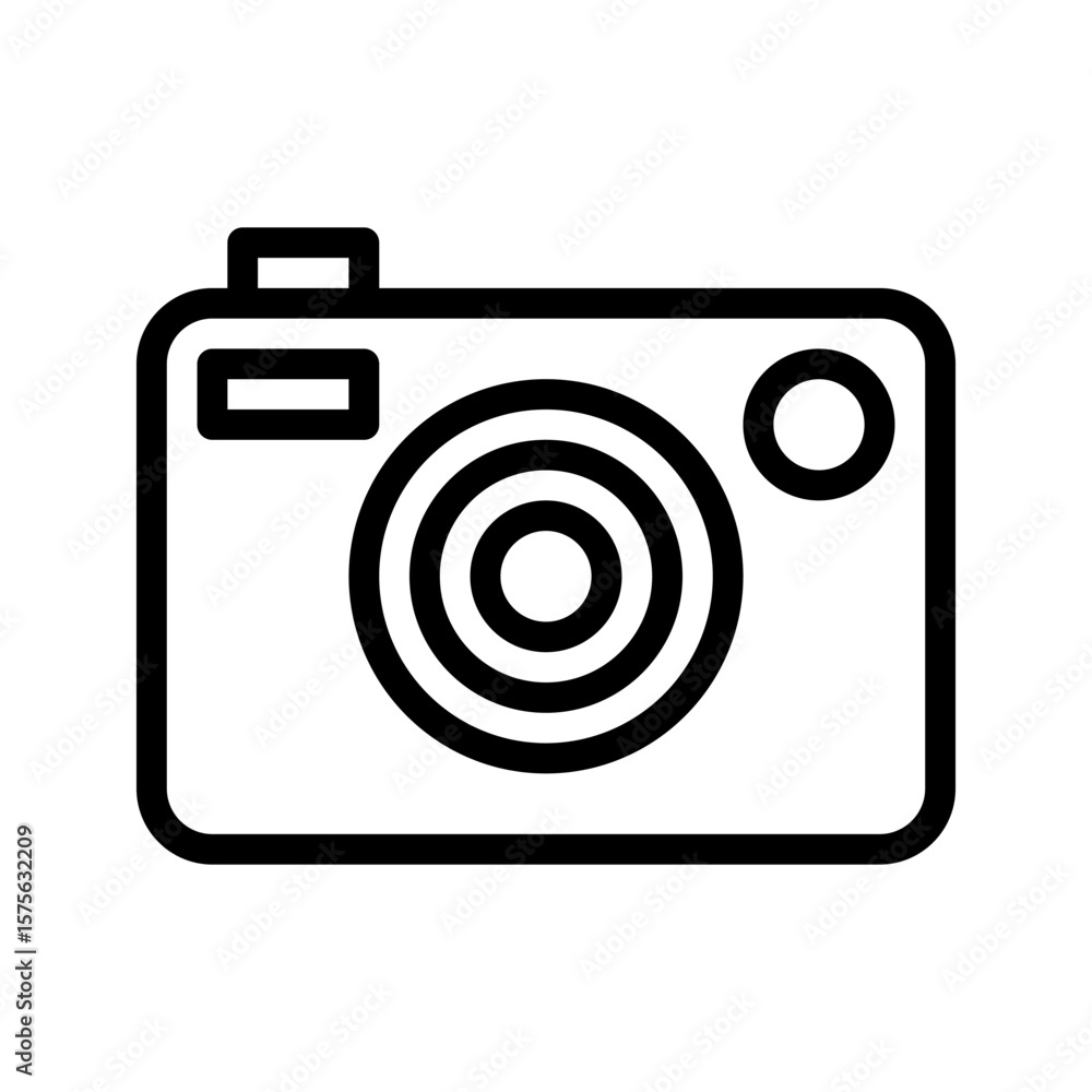 Aufkleber camera outline icon. editable stroke. can be used for websites and mobile apps.