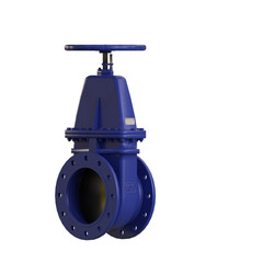 Isolated gate valve on transparent background