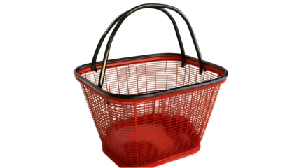 Grocery shopping basket market product image retail environment top view convenience