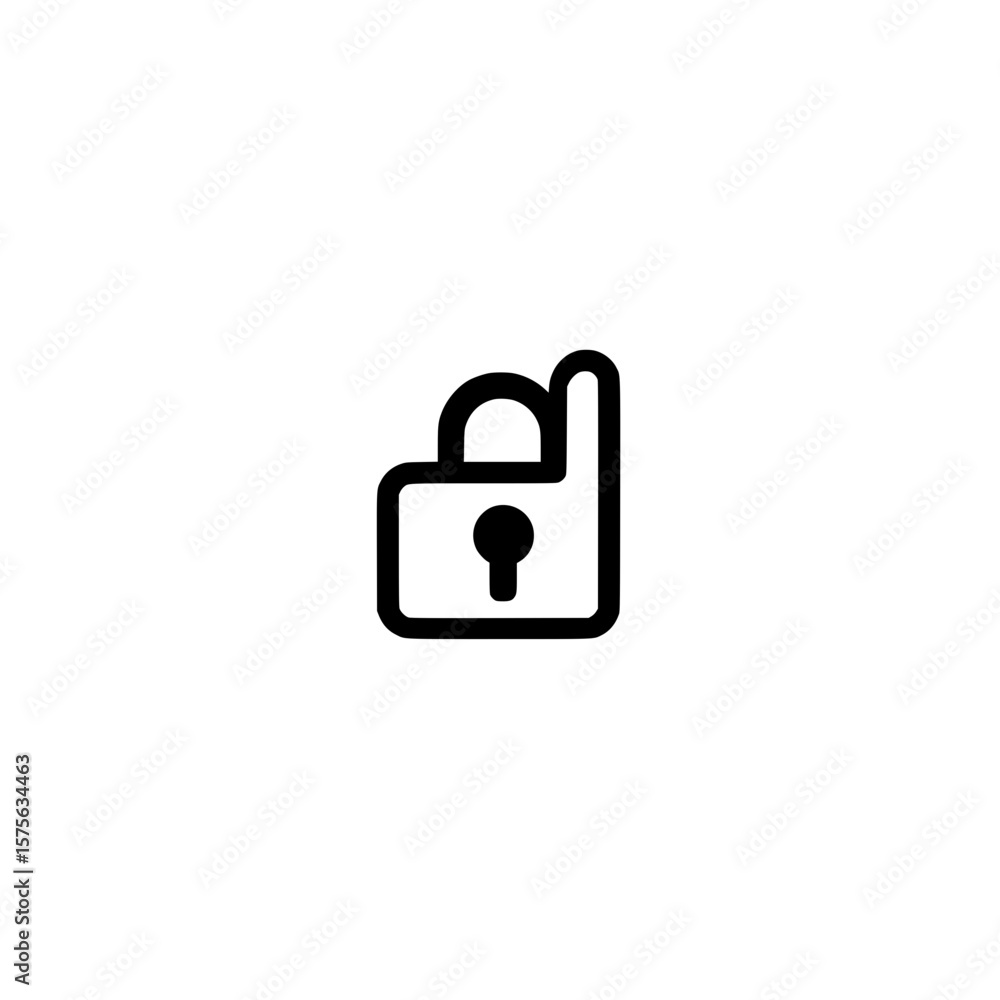 Poster secure padlock with key symbolizing access authorization safety and trusted protection concept