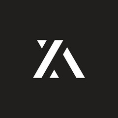 Fototapeta premium ZA letter logo design modern vector template with negative space.