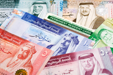 American permanent resident card on Jordanian Dinar