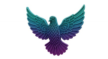 Naklejka premium Dove in flight graphic design