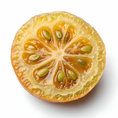 A single sliced dried gooseberry offers tangy, chewy fruit slices rich in antioxidants