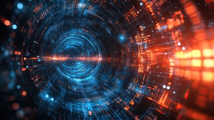 Abstract innovation design representing modern technology, science interface, and creative futuristic conceptual visuals