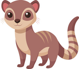 Obraz premium Standing Meerkat Cartoon Character 