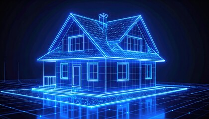 Digital blueprint of a house (1)