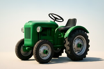 Obraz premium Mini tractor white background