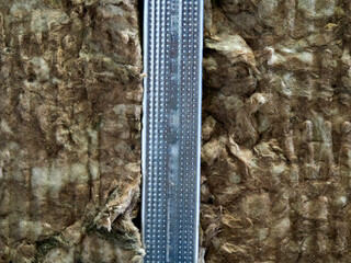 Aluminum profiles for installing plasterboard panels with rock wool
