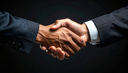 Corporate Handshake in Dark Background