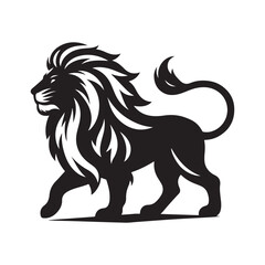 lion vector silhouette clip art logo design illustration. roaring head face collections.