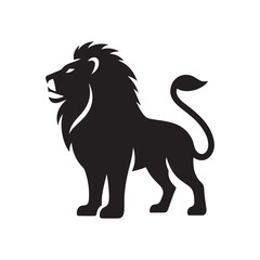lion vector silhouette clip art logo design illustration. roaring head face collections.