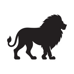 lion vector silhouette clip art logo design illustration. roaring head face collections.
