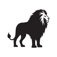 lion vector silhouette clip art logo design illustration. roaring head face collections.