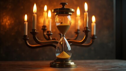 The candlelight of a magnificent candlestick