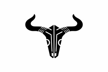 Bull Skull icon silhouette vector illustration