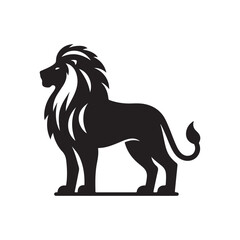 lion vector silhouette clip art logo design illustration. roaring head face collections.
