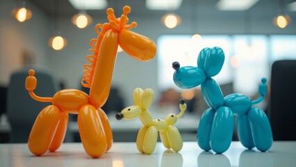 Colorful Balloon Animal Scene
