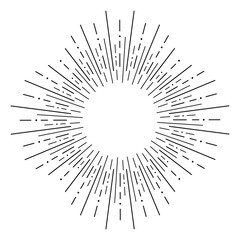 Fototapeta premium 波打つ美しくスタイリッシュな太陽光線のフレーム