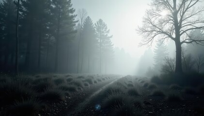 Obraz premium Dreamlike black & white gradients, film grain texture , subtle, low contrast