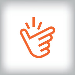 Hand check mark linear logo. Unique design identity. Geometric agreement flat logo template.