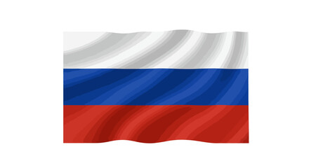 Fototapeta premium Russian flag rendered with a stylized wavy effect