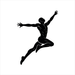 silhouette of a man jumping