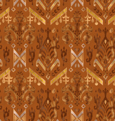 geometrical and mono colour design and paisly allover design