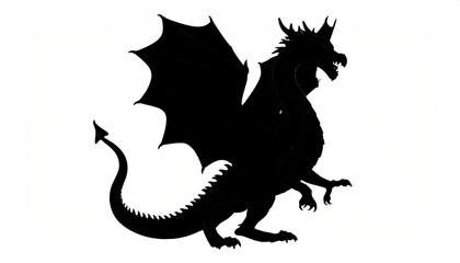 Fototapeta premium Dragon silhouette