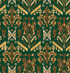 geometrical and mono colour design and paisly allover design