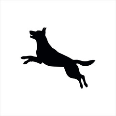 black silhouette of a dog