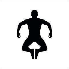 silhouette of a man jumping