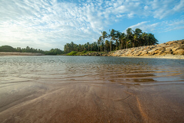 Rajakkamangalam Thurai Beach, Kanyakumari, Tamil Nadu, India.