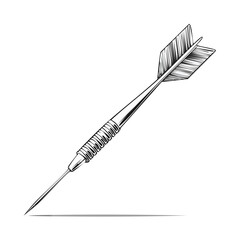 Dart illustration on black background showing precision, target, accuracy, and aiming.