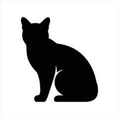 black cat silhouette vector design 