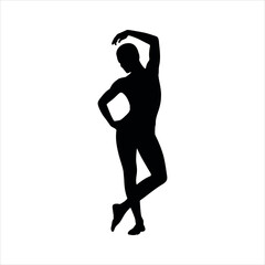 silhouette of a girl in a swimsuit