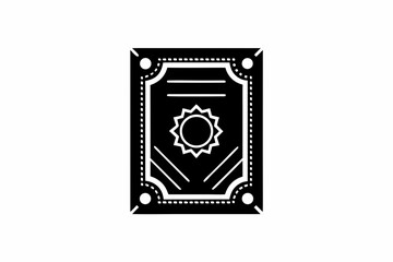 Certificate silhouette vector illustration