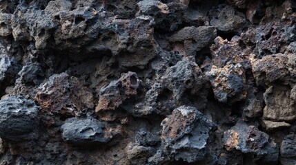 Close-up volcanic rock texture