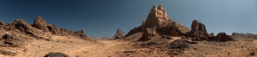 Panoramic desert landscape hdr 360 degrees view natural environment high-definition imaging