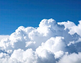 Cumulus clouds against a vibrant blue sky (3)