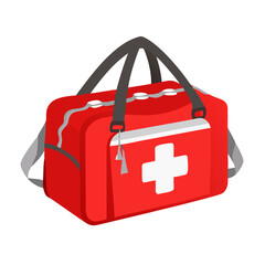 Obraz premium red first aid kit isolated