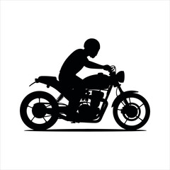 Obraz premium silhouette of a biker