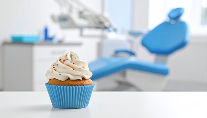 Cupcake in Dentist Office