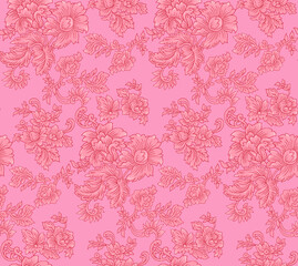 geometrical and mono colour design and paisly allover design