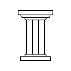 antique column isolated on white