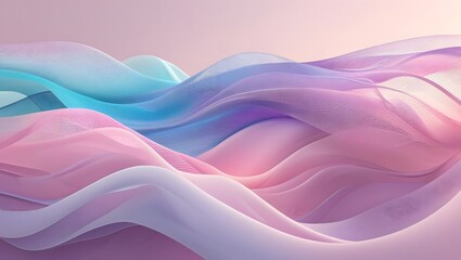 Obraz premium Abstract Pastel Waves Background with Soft Light and Subtle Texture Gradient