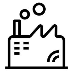 industrial iot - Internet Of Things - line outline